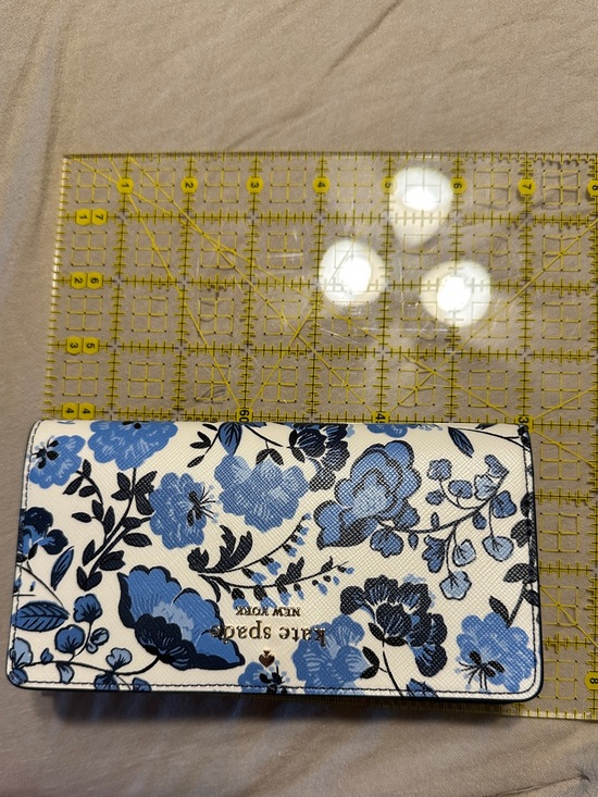 kate spade Handbags - kate spade White and Blue Floral Wallet